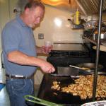 Bob Hofmann cooking at Breakfast with Santa